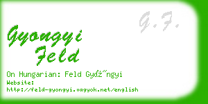 gyongyi feld business card